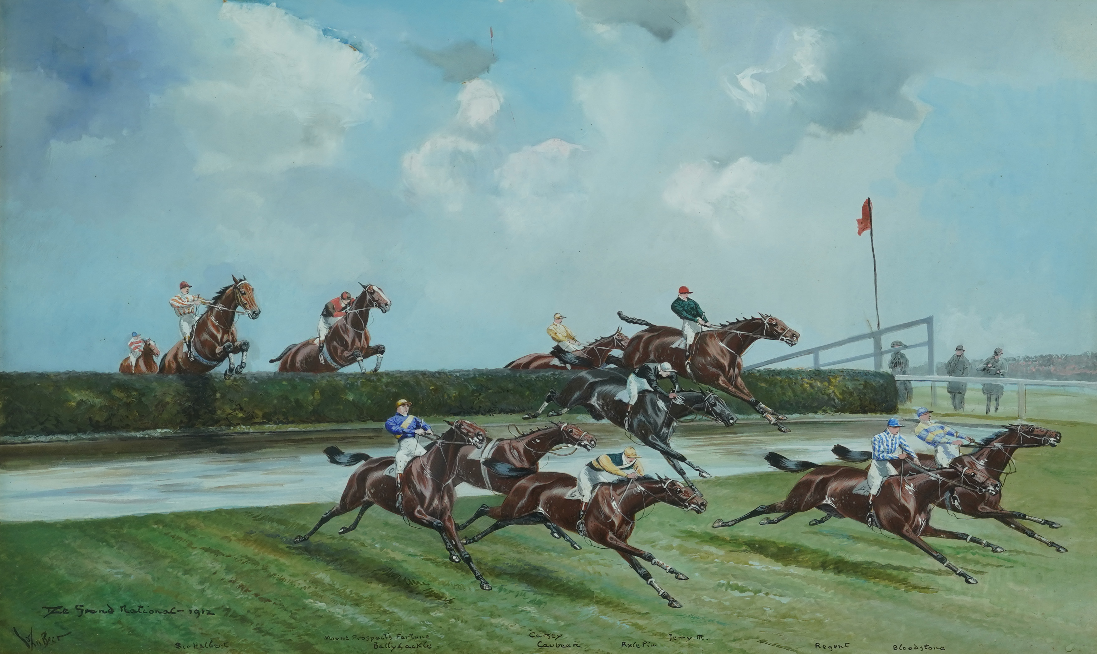 John Beer (c.1860-c.1930), 'The Grand National, 1912'